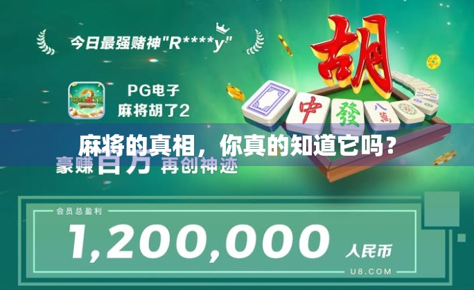 麻将的真相,你真的知道它吗? 麻将的真相,你真的知道它吗?