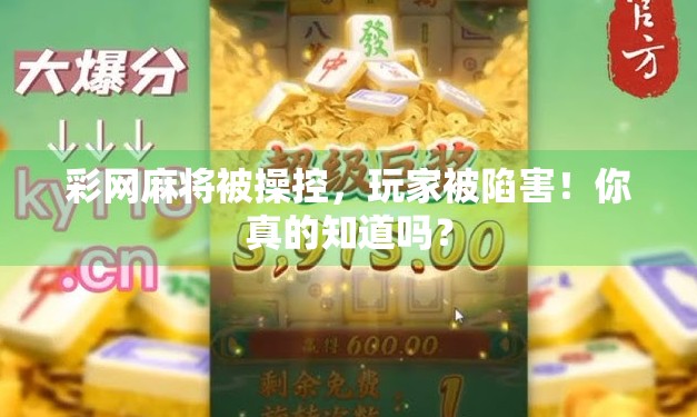 彩网麻将被操控，玩家被陷害！你真的知道吗？