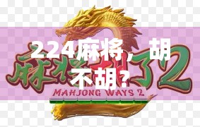 224麻将，胡不胡？