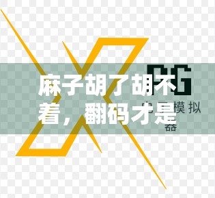 麻子胡了胡不着，翻码才是关键