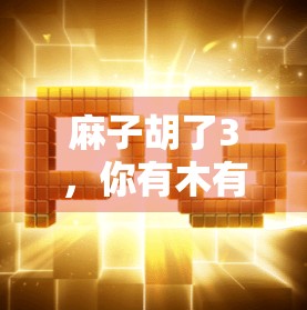 麻子胡了3，你有木有知解？