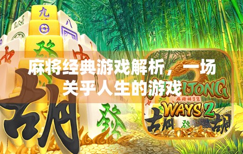 麻将经典游戏解析，一场关乎人生的游戏