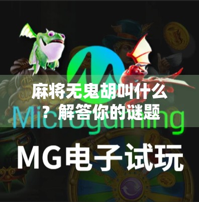 麻将无鬼胡叫什么？解答你的谜题