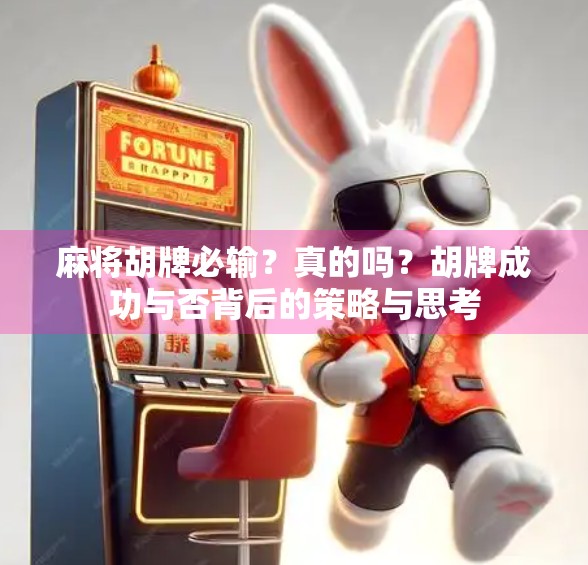 麻将胡牌必输？真的吗？胡牌成功与否背后的策略与思考