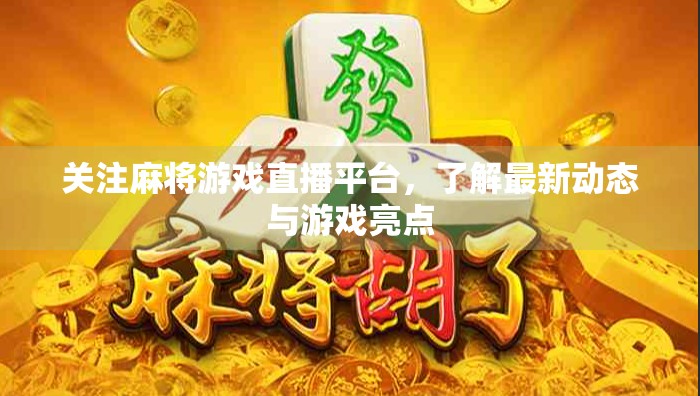 关注麻将游戏直播平台，了解最新动态与游戏亮点