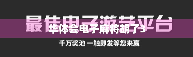 华体会电子麻将胡了3