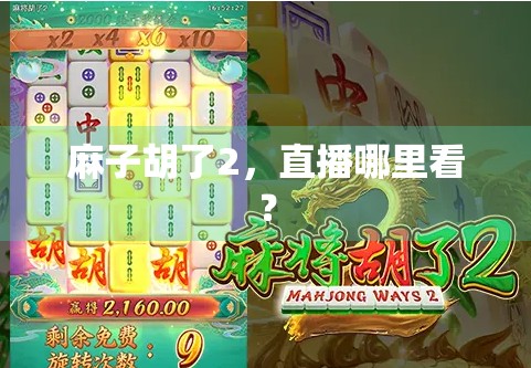 麻子胡了2，直播哪里看？