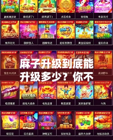 麻子升级到底能升级多少？你不知道的秘密