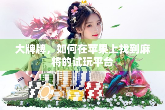 大牌牌，如何在苹果上找到麻将的试玩平台