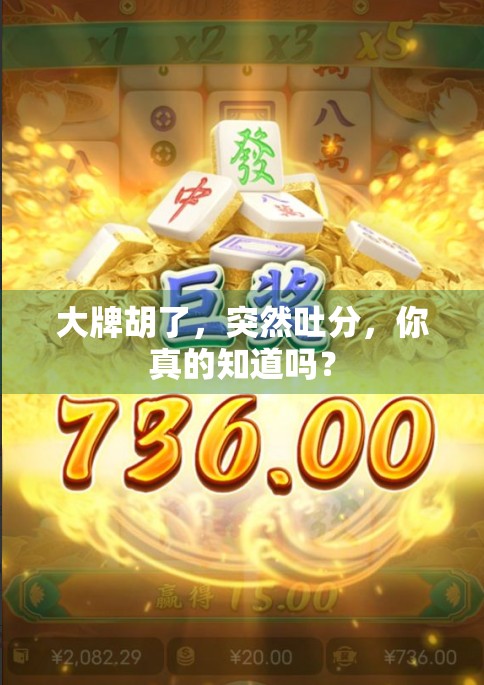 大牌胡了，突然吐分，你真的知道吗？