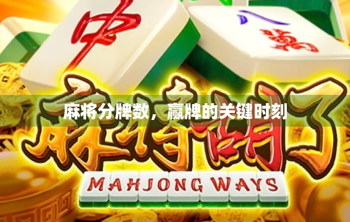 麻将分牌数，赢牌的关键时刻