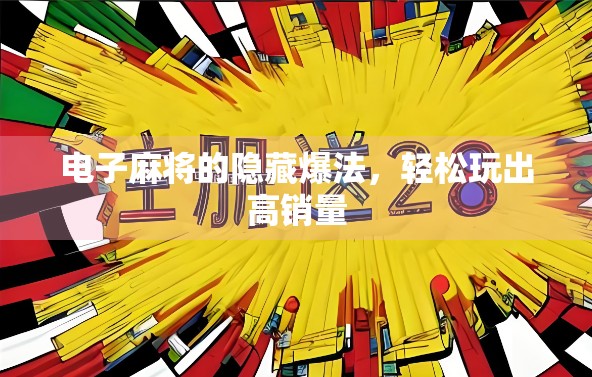 电子麻将的隐藏爆法，轻松玩出高销量