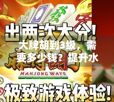 大牌胡到3级,需要多少钱?提升水平的必修课 大牌胡到3级,需要多少钱?提升水平的必修课